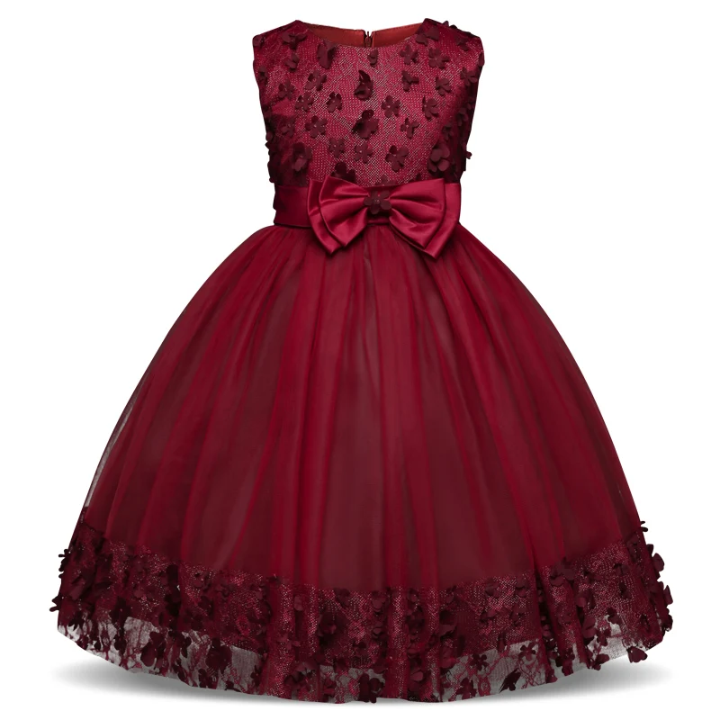 Flower Girl Dresses Children Clothes Shining Floral Party Dress for Girls Kids Wedding Tutu Princess carnival costume BABY | Детская