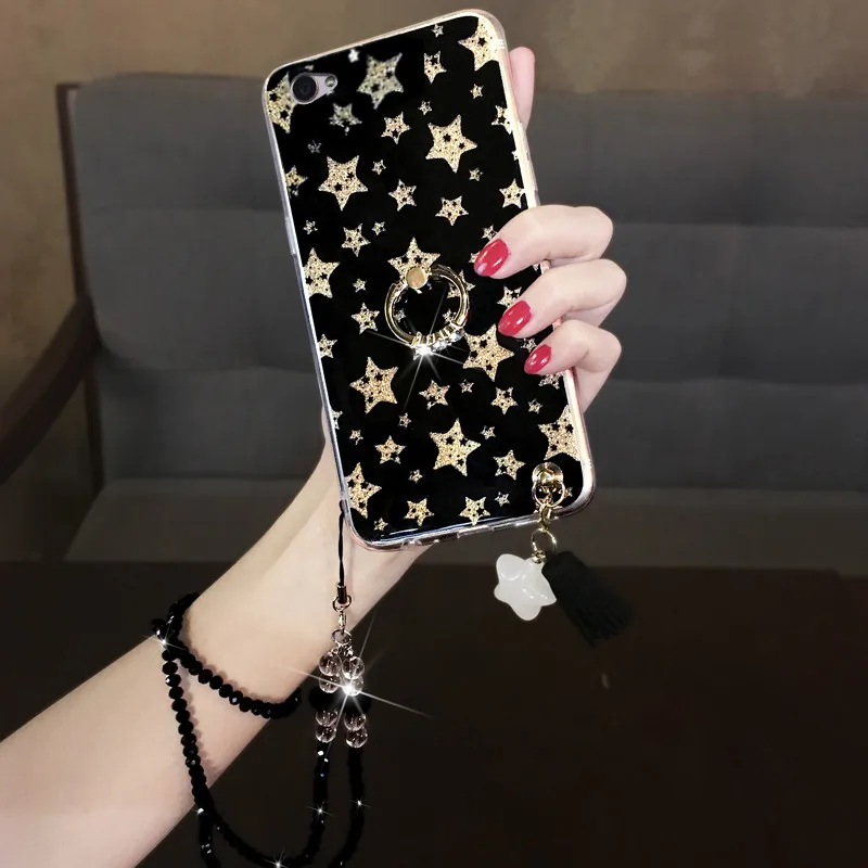 Ainike блестящий чехол для iPhone XR 5SE 6s Plus 7P 8Plus XS MAX 3D мягкая игрушка звезда с подставкой
