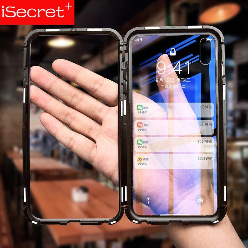 Прямая доставка со склада для iPhone XS Max XR X 8 7 6 6S Plus 360 Полный Магнитная Адсорбция
