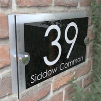 contemporary 200x140mm house number sign plaques door numbers 1 999 personalised name plate