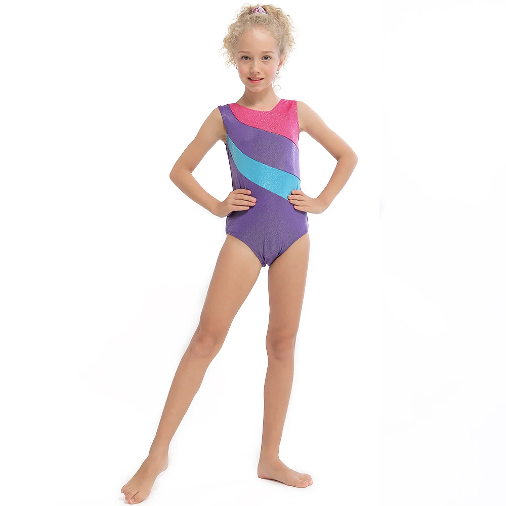 Платье для маленьких девочек одежда спортивной гимнастики костюм без рукавов