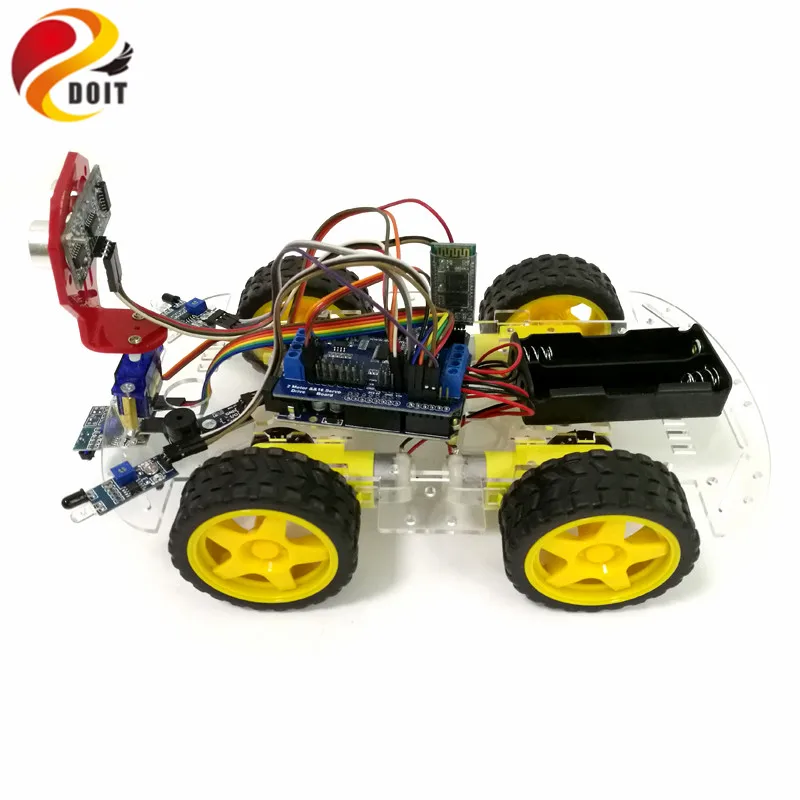 DOIT Bluetooth управление 4WD робот шасси автомобиля с UNO R3 доска + Мотор привод щит