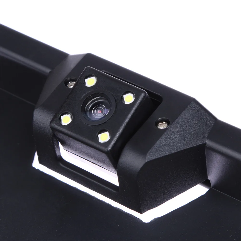 LED License Plate Frame With 4LED HD Reversing Camera Waterproof IP67 European Car Registration Holder Lights | Автомобили и