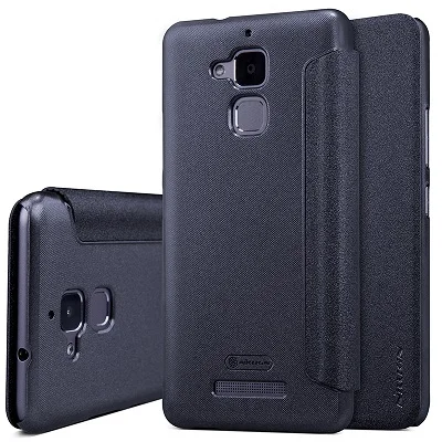 Black look like Grey Чехол для asus zenfone 3 max zc520tl, чехол, 5,2 дюймов, NILLKIN Sparkle PU+ PC кожаный чехол, откидная крышка для asus zenfone 3 max - Цвет: Black look like Grey