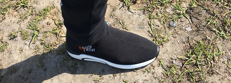 Для мужчин пинетки сапоги ботильоны на плоской подошве High Top Trainer искусственная обувь на меху зимние кроссовки на платформе носок черный узор Повседневное дизайнер