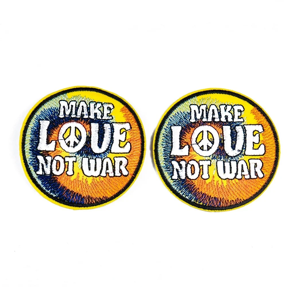 1 шт. нашивка с вышивкой Make Love Peace|Заплатки| |