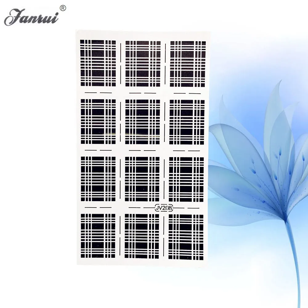 Новый цветок хны менди индийский шаблон для дизайна ногтей с отверстиями стикеры