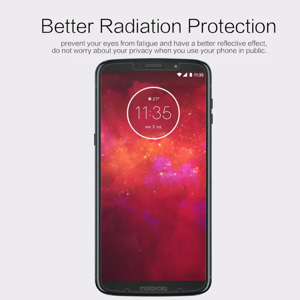 2 pcs/lot NILLKIN Anti-Glare Matte screen protector protective film For Moto Z3 /Z3 Play with retailed package | Мобильные телефоны