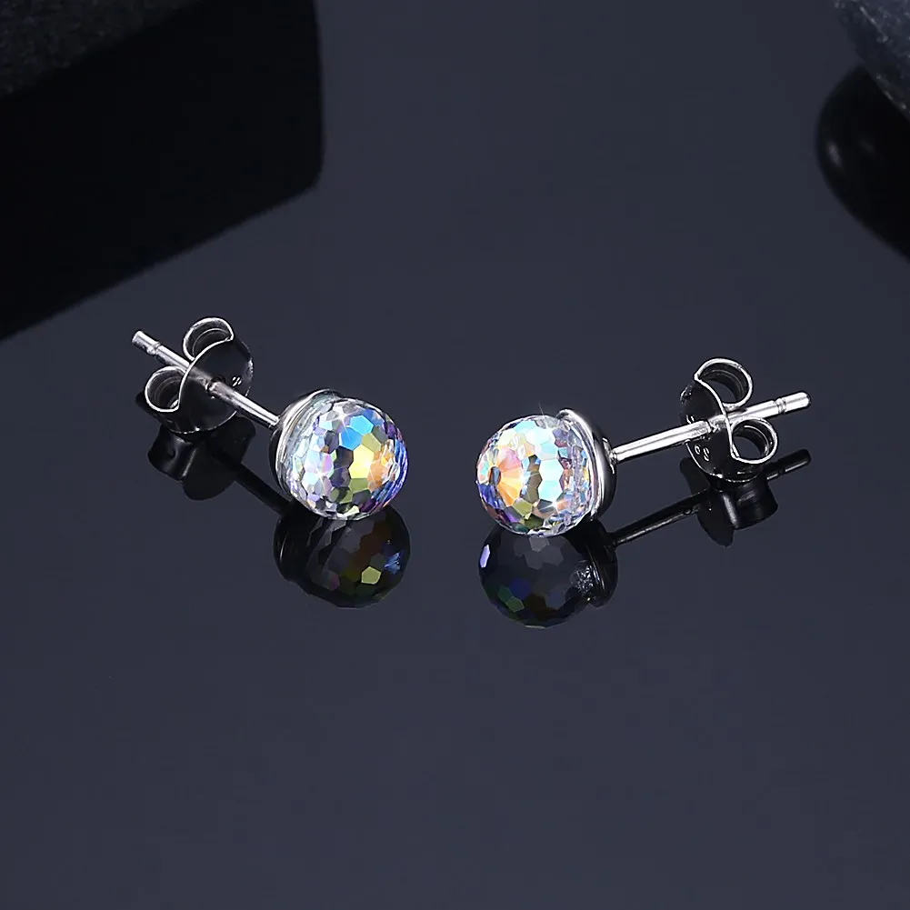 LEKANI кристаллами от Swarovski милый мяч многоцветный кристально чистой S925 серебряные