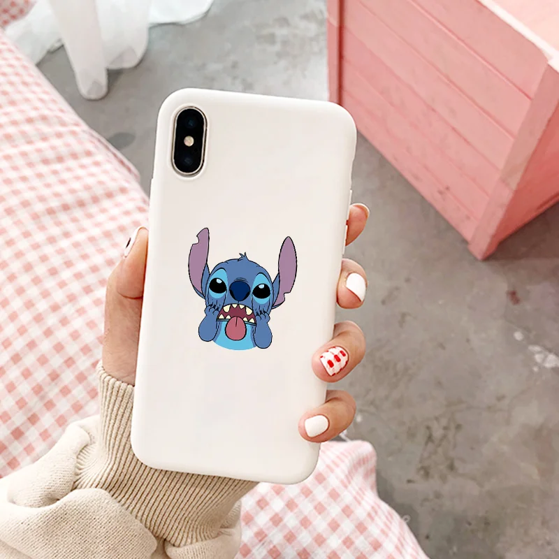 Силиконовый мягкий чехол для телефона Disneys Stitch для Apple IPhone X XR XS MAX 7 8 7 plus 6 6 S Plus 5 5S SE задняя крышка