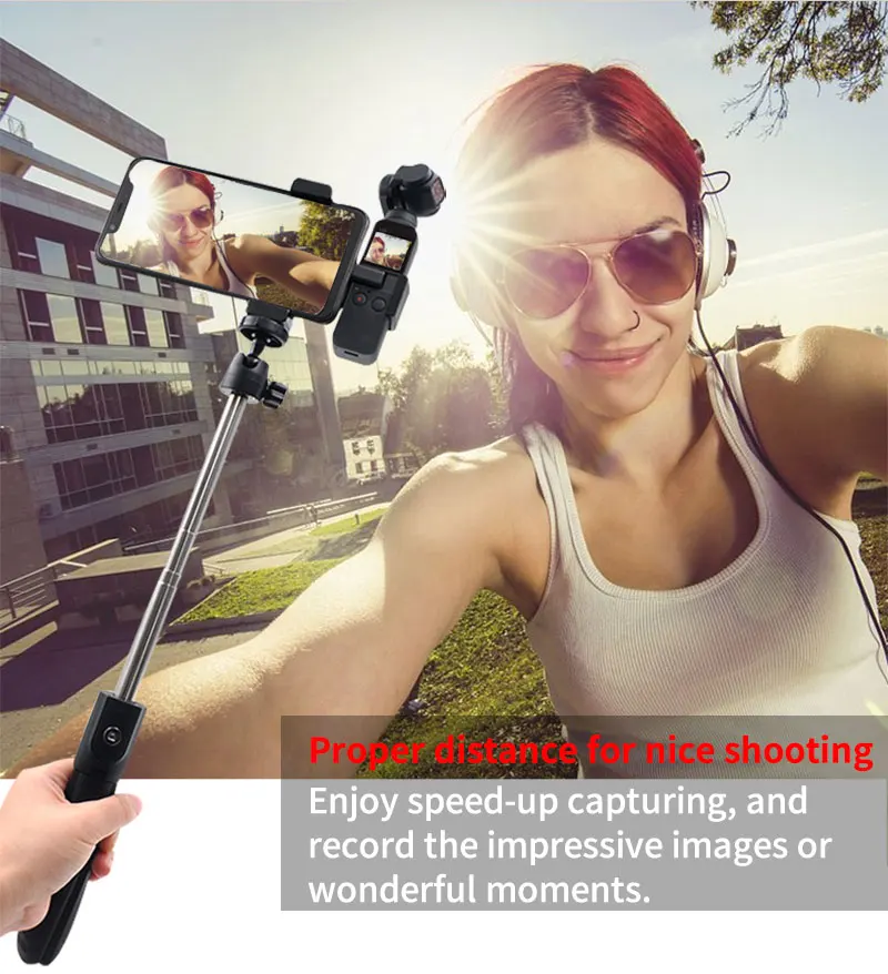 STARTRC DJI OSMO карманная селфи палка Комплект расширения Подставка и металлический держатель для телефона Штатив для Osmo карманные аксессуары Bluetooth