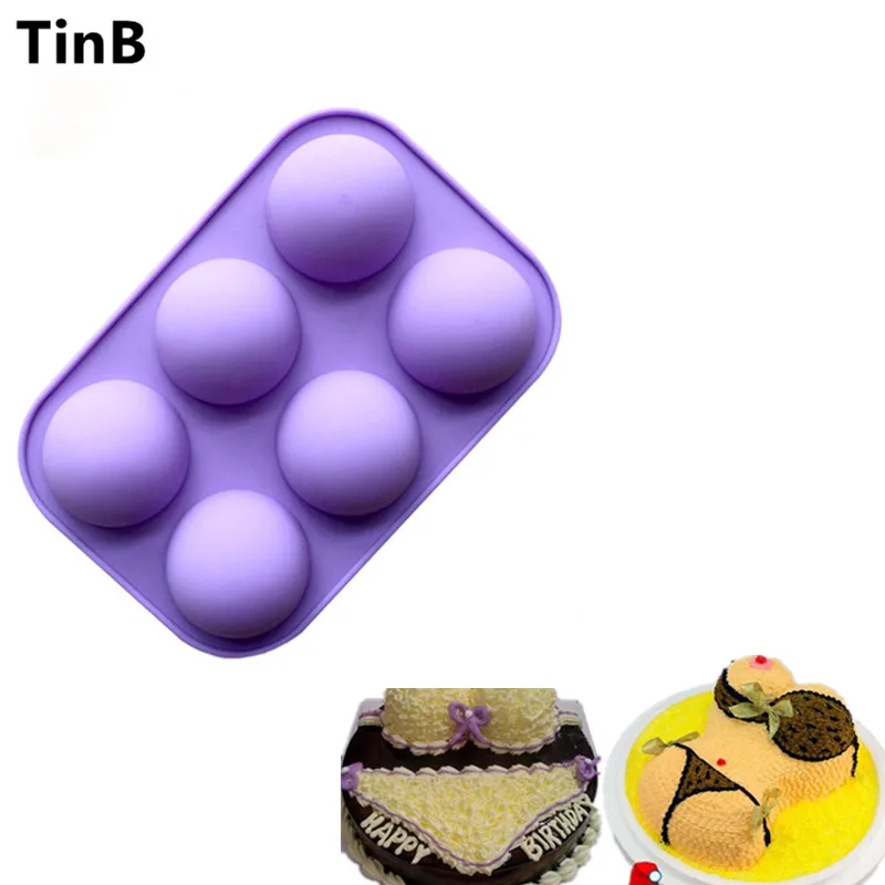 2017 6 полушаров круглая форма силиконовая для торта 3D Ручная работа Кекс желе