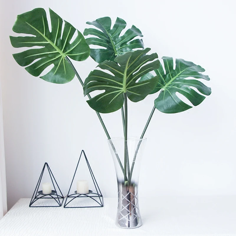 

Green Artificial Monstera Turtle Leaf Wall Artificial Plant Palm Leaves Fern Leaves Home Wedding Garden Decor Tropical Leaves