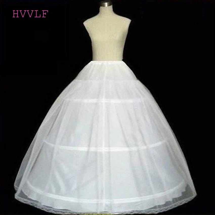 

Hot Sale 3 Hoops Bridal Petticoats White Cheap Wedding Ball Gowns Petticoat Crinoline
