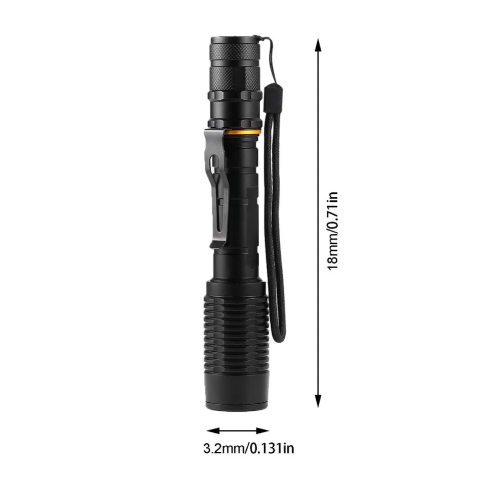 LED Flashlight Outdoor Camping Portable Mini Battery Powered 5 Mode Focus Adjustable Strong Light Torch Headlight | Лампы и освещение