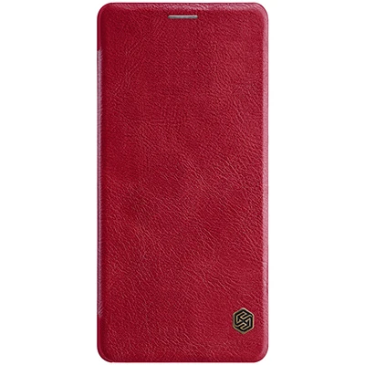 Красный Кожаный чехол для sony L3, чехол для Xperia L3, Nillkin QIN, защитный флип-чехол, чехол-бумажник для sony Xperia L3 - Цвет: Красный