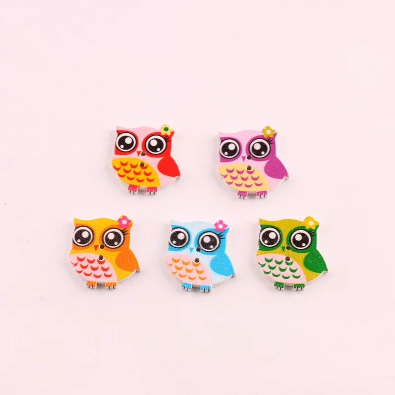 100 шт. деревянные пуговицы в виде птиц и совы 21 х24 мм|accessories for sewing|animal buttonsbutton wood 100pcs