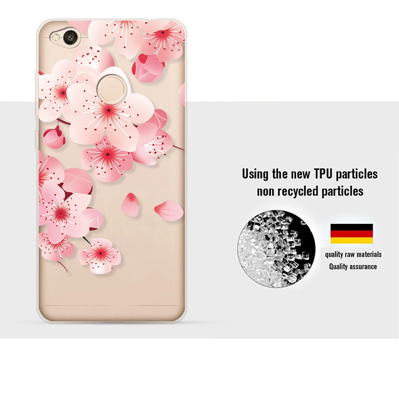 LANCASE Cartoon Case for Redmi 4X Flower Cute Tiger TPU Silicone Clear Xiaomi Cover 3D Relief Casa Hoesje |