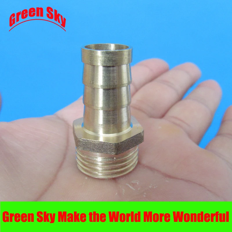 

14mm Hose Barb Tail To 1/2"PT BSP Male Thread Straight Barbed Brass Connector Joint brass fittings