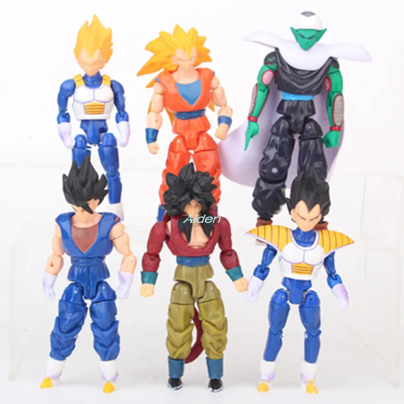 6 шт./компл. Жемчуг дракона Супер Saiyan Вегета Сон Гоку Сын пикколо Goten ПВХ фигурка