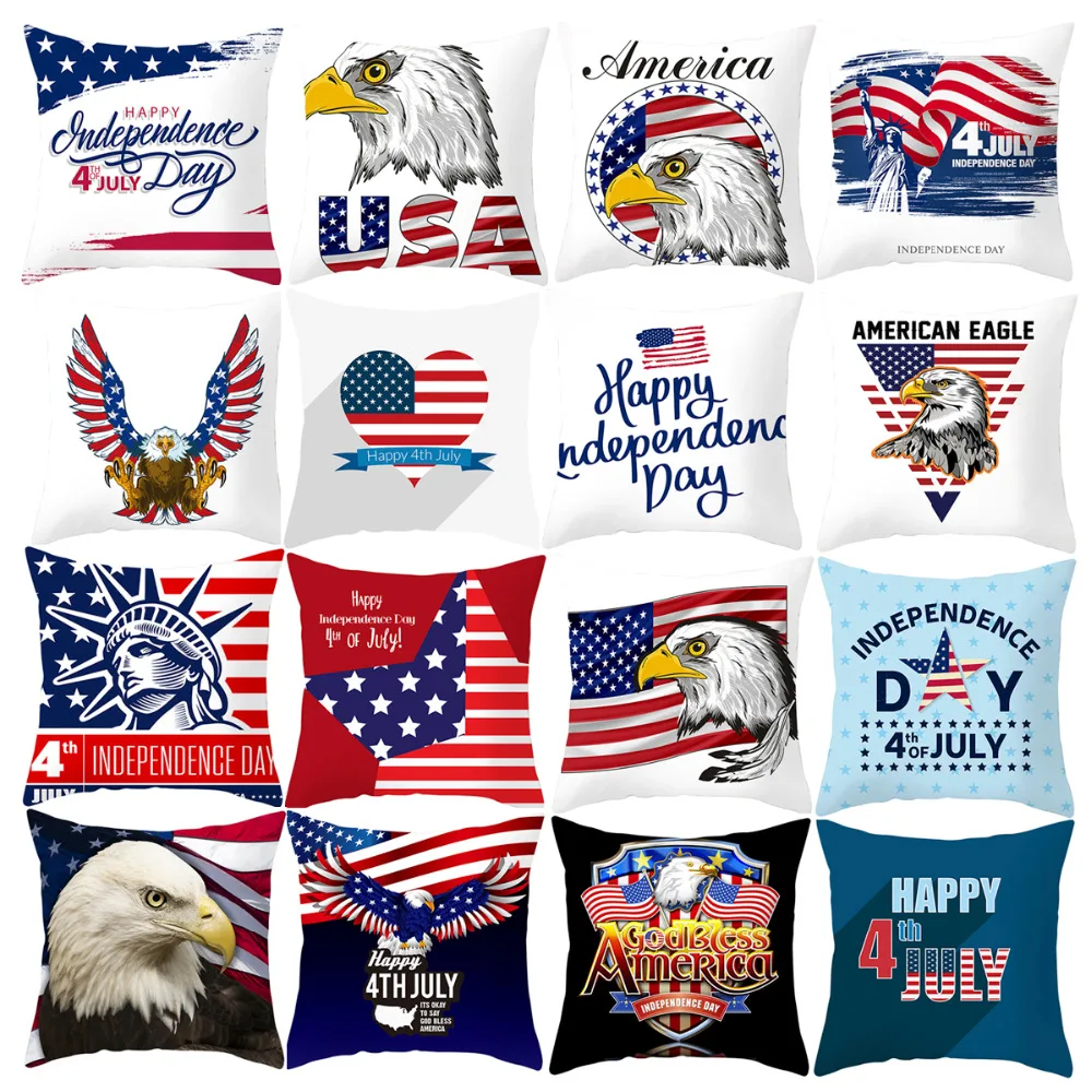 QIFU 45x45 см День Независимости наволочка с американский флаг Happy July 4th декор для