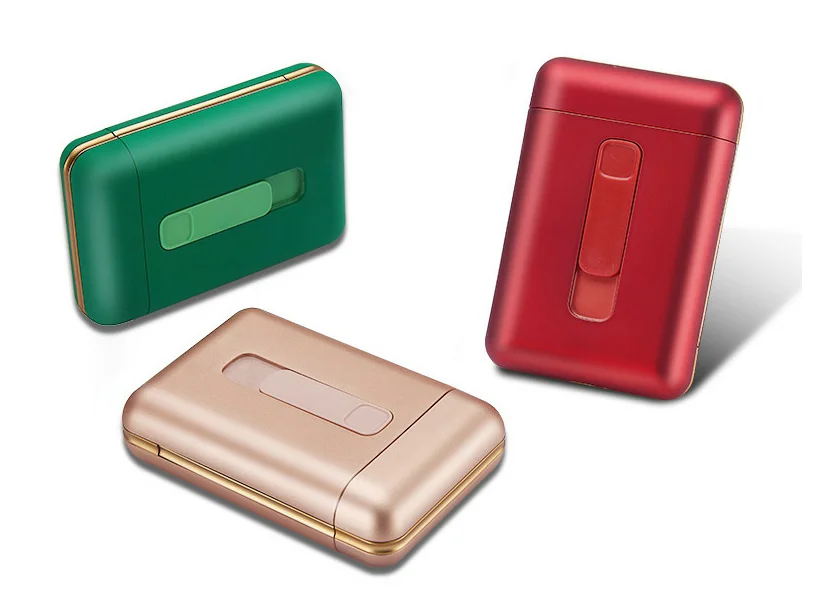 Стиль Ciagrette держатель Коробка Чехол электронная USB Зажигалка Беспламенное ветрозащитное табачное портсигар чехол зажигалка LFB789