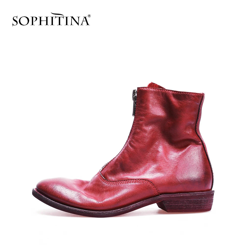 SOPHITINA/ботинки из натуральной кожи Сезон осень Модные повседневные женские