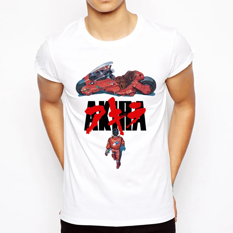 Akira Synthwave Футболка мужская футболка Забавный дизайн модная с круглым вырезом