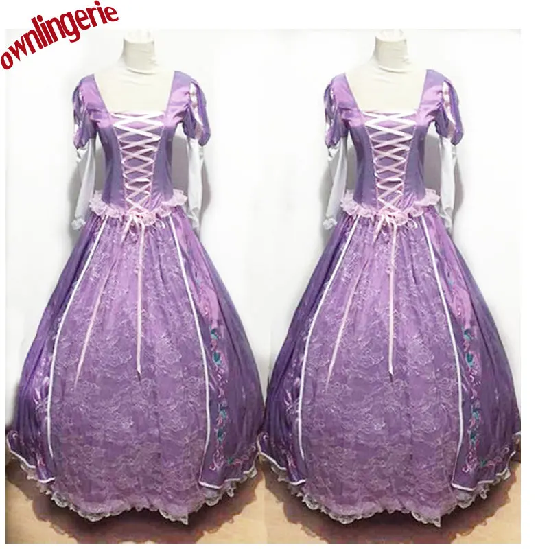 Костюм для взрослых фиолетового цвета бальное платье очаровательное принцессы