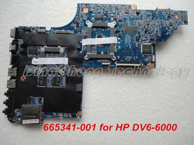HOLYTIME материнская плата для ноутбука hp DV6 DV6-6000 материнская плата для ноутбука 665341-001 аккумулятор большой емкости HM65 1 ГБ тестирование