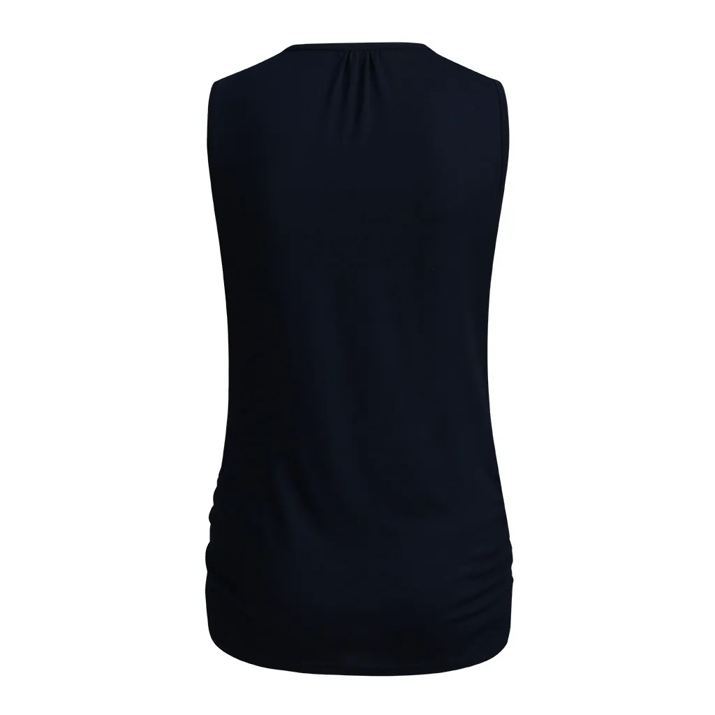 

Women's Maternity Tops Sleeveless Solid Nursing Pregnant Ladies Vest Clothes Tee Shirt Femme Enceinte Blouse Allaitement