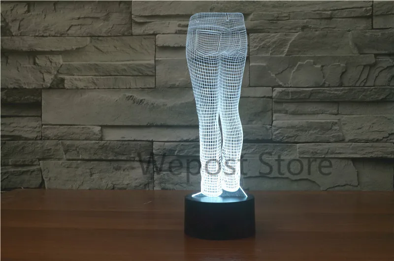 Ночник светодиодный светильник в форме синих джинсов с 3D лампами 7 цветов|table