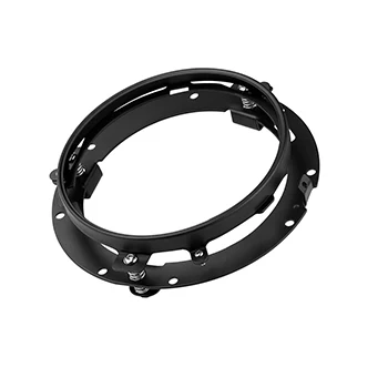 1 pcs Black Bracket 7 дюймов 60 Вт точка SAE E9 мотоцикл фары с углом глаз светодиодные фары 7 дюймов корпус ведро отделка кольцо - Цвет: 1 pcs Black Bracket