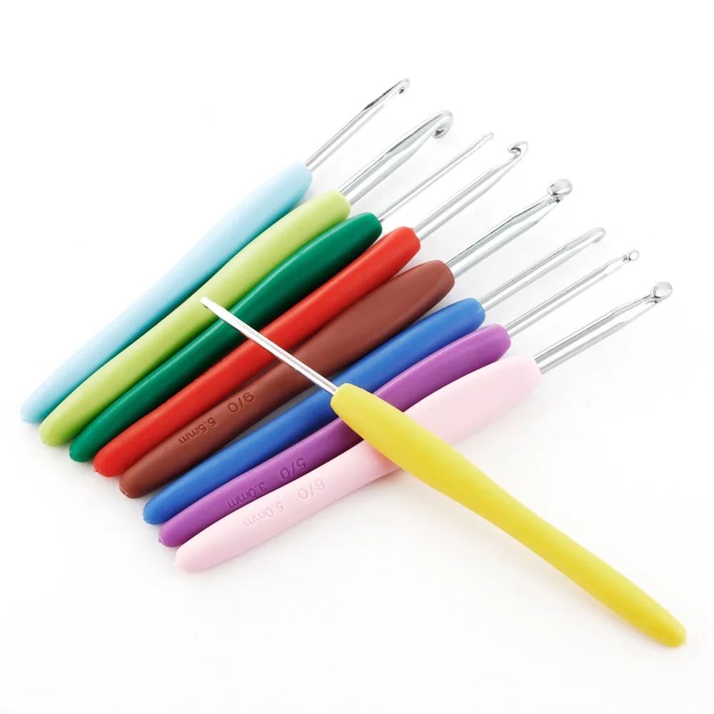 Высокое качество 9 шт./компл. вязальные крючки иголки Швы Вязание Craft чехол