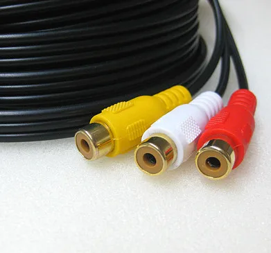 Удлинительный кабель 3 м AV/RCA lotus male female three on красный желтый белый телеприставка