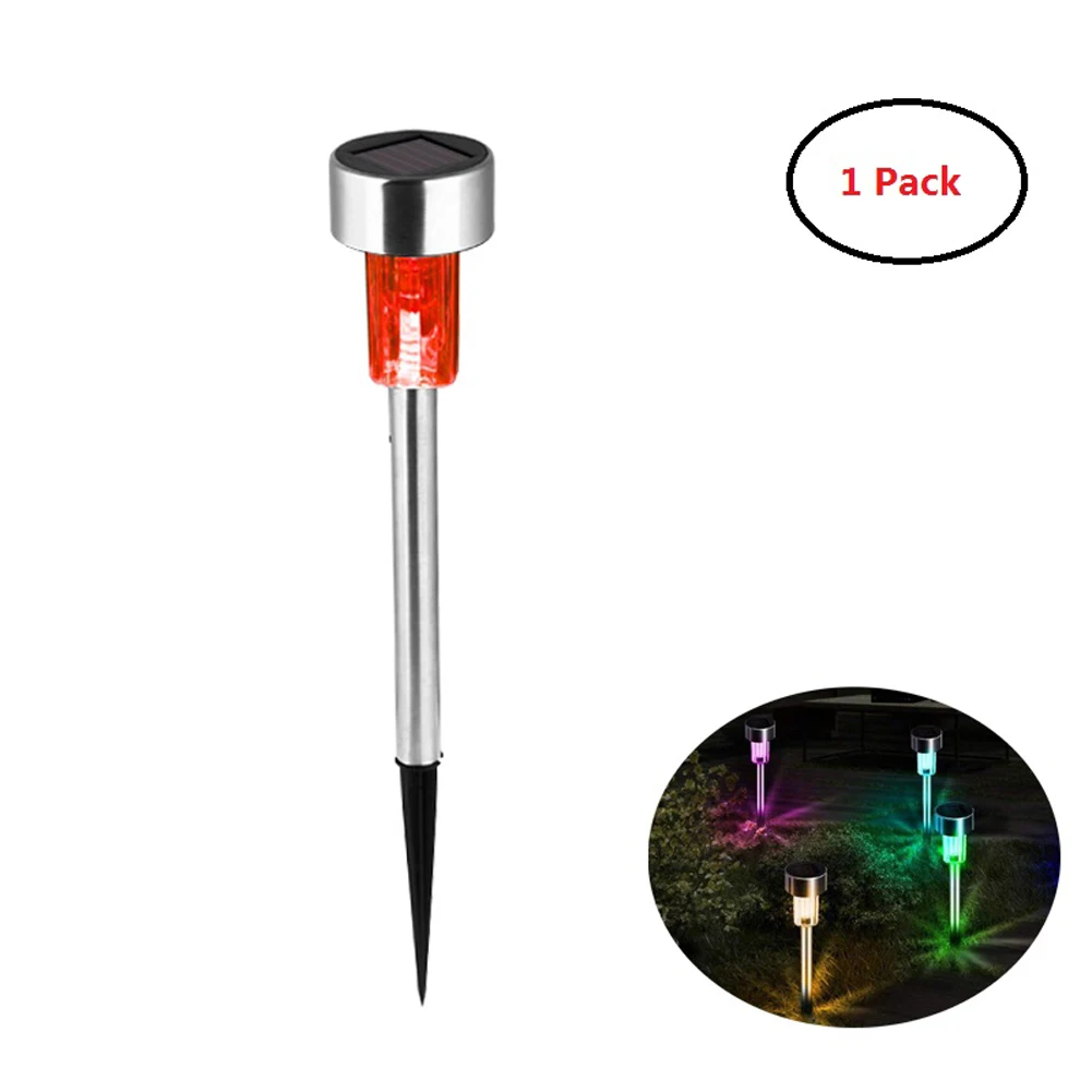 1 pcs Solar Pathway Lights Outdoor, LED Solar Garden Lights Waterproof Auto On/off Solar Landscape Lights for Lawn Patio Yard - Испускаемый цвет: 1 pcs
