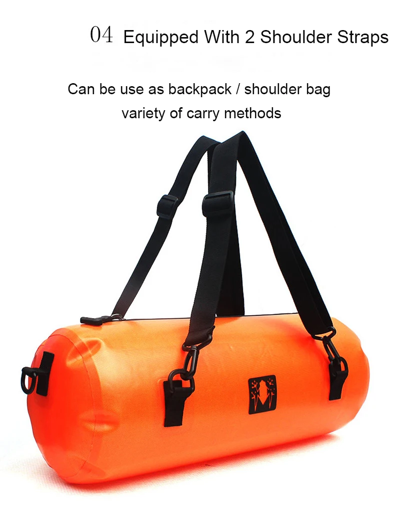 15L LONGHIKER, Спортивная, ПВХ, водонепроницаемая, для плавания, для рафтинга, для дайвинга, сумка для водостойких буй для плавания, Пляжная, морская, сумка, рюкзак
