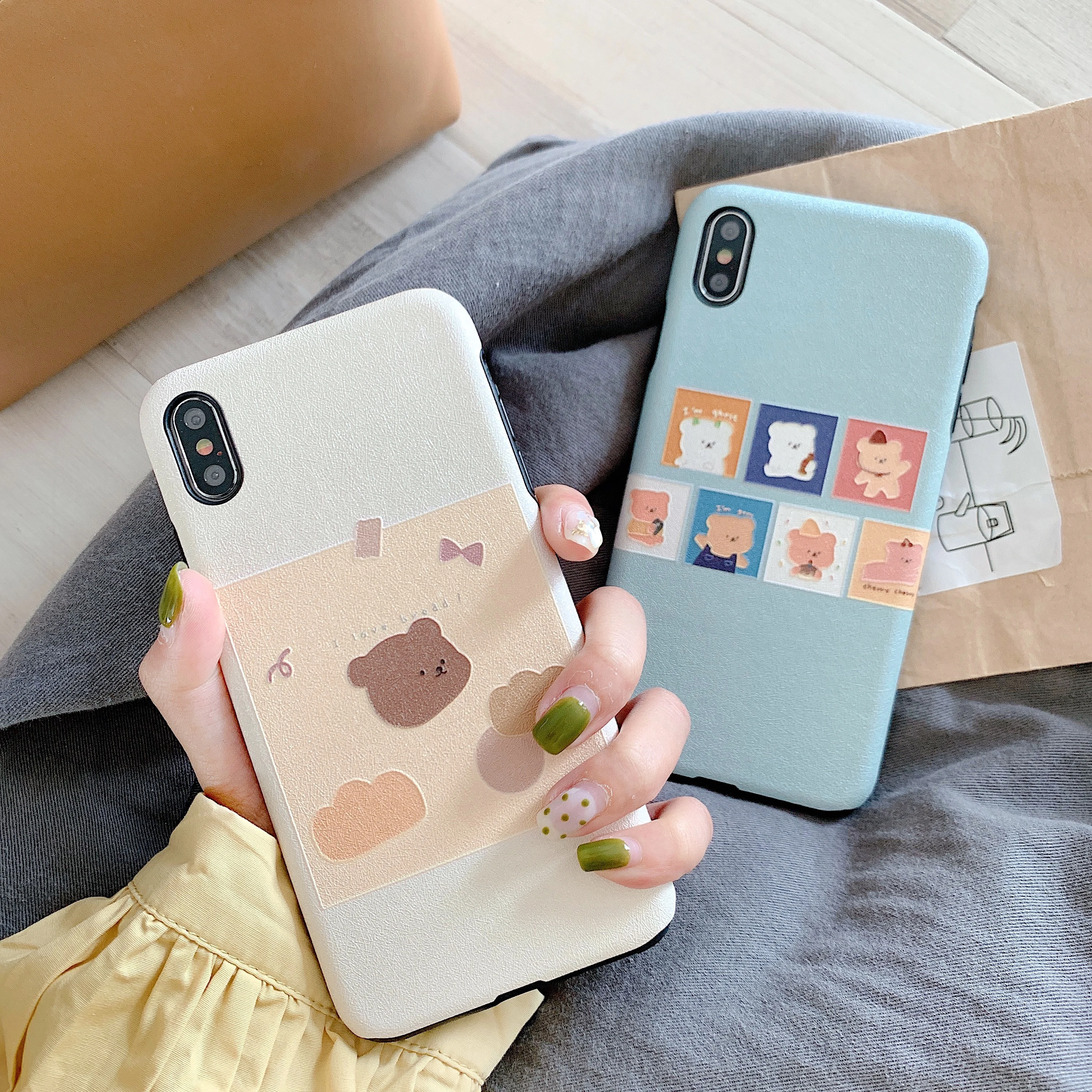 ORYKSZ роскошный чехол с рисунком медведя для iphone XS Max XR X 6 6S 8 7 plus задняя крышка