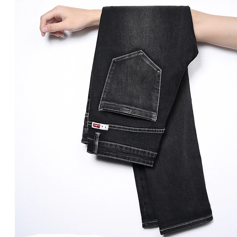 Новые мужские джинсы 2019 черный Для мужчин s Узкие классические Slim Fit эластичный