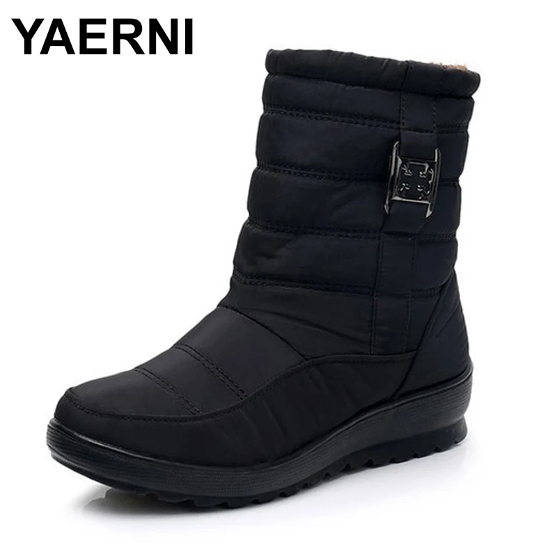 

YAERNI Women snowboots winter brandboots waterproof antislip light comfortable warm mother cottonbootsplus size cottonshoesE1873