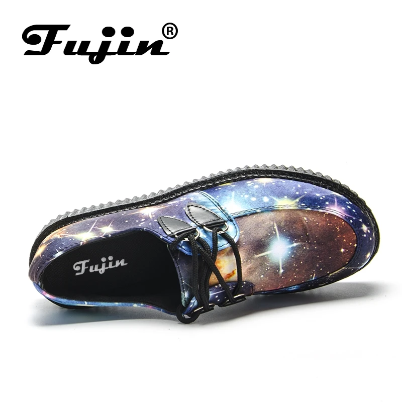 Fujin/Брендовая женская обувь на толстой мягкой подошве с рисунком звездного неба