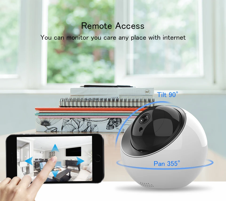 IP Camera WIFI Home Security WIFI Camera PTZ Auto Tracking CCTV Camera 1080P Two Way Audio Video Surveillance 2MP Baby Monitor