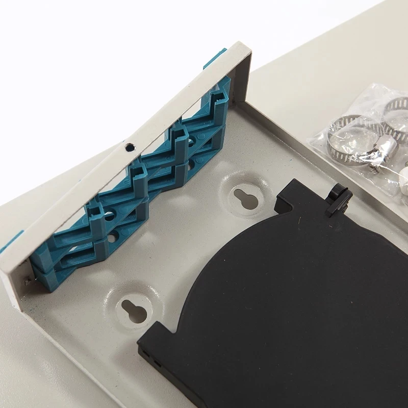 2pcs 8 cores FTTH SC blank terminal box SPCC 8 ports LC DX ST FC fiber optic patch panel FTTX box Beige ELINK 1.0mm thickened