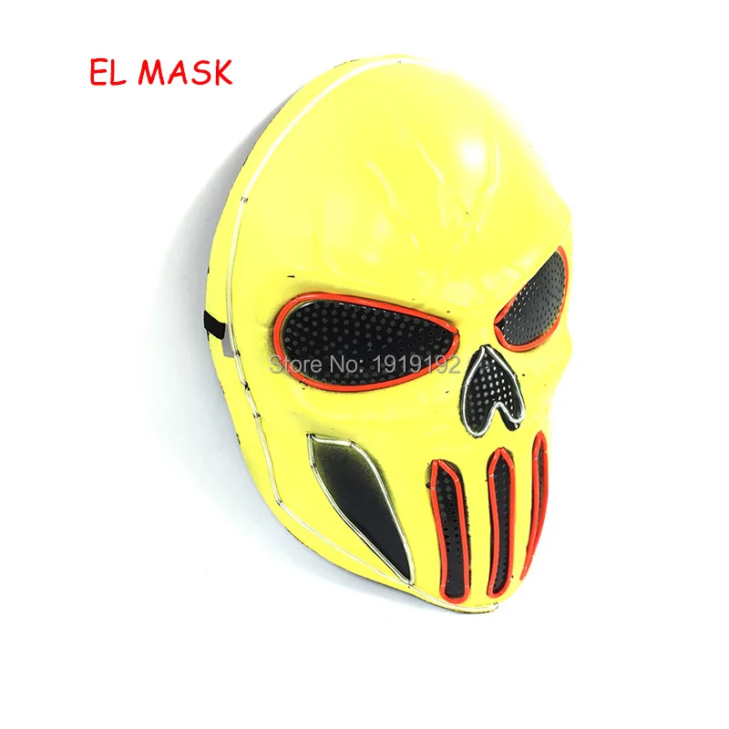 Новый стиль EL мигающие маски для взрослых свечение вечерние реквизит маска с DC 3V