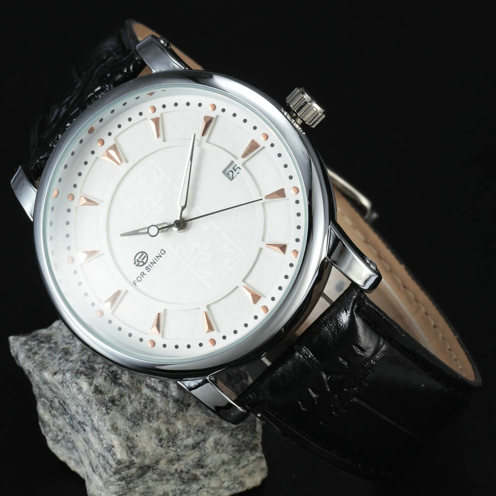 Часы наручные WINNER Мужские автоматические модные простые Роскошные брендовые