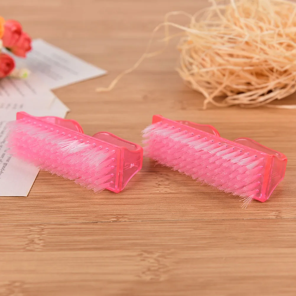 

File Manicure Pedicure Soft Remove Dust Small Angle Clear Nail Cleaning Clean Brush Color Random 8.2*2.6*4cm