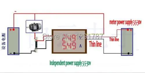 Высокоточный 200V 200A DC 4 цифровой вольтметр Амперметр 2 в 1 светодиодный амперметр+ 200A шунт