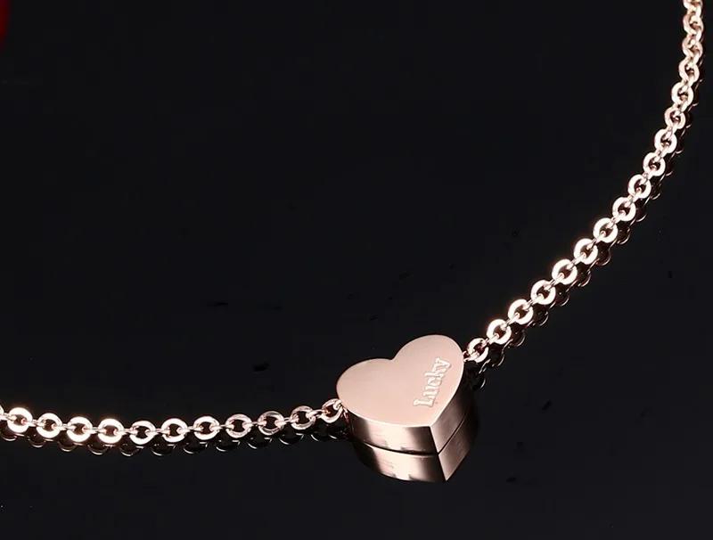Kemstone Sweet Heart Stainless Steel Rose Gold Color Anklets Jewelry Gift For Girls | Украшения и аксессуары