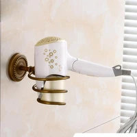 antique brushed copper hair dryer rack novelty households rack hair blow dryer holder wall mounted bathroom shelves