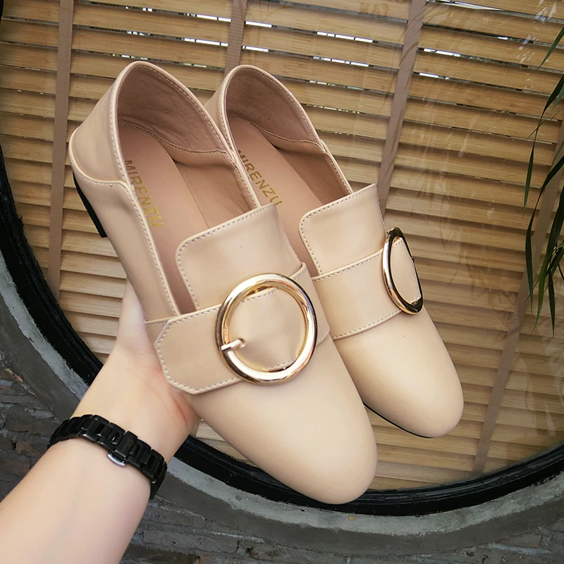 2017 Ранняя осень плоская металлическая круглая пряжка наборы ноги женская